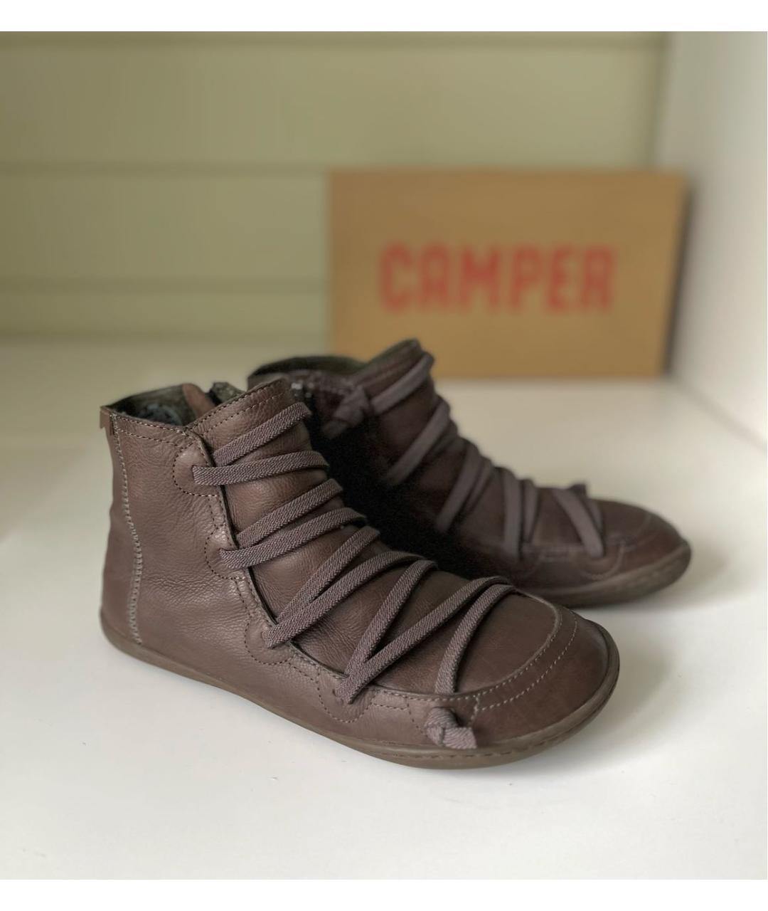 Camper Коричневые кожаные ботинки, фото 9