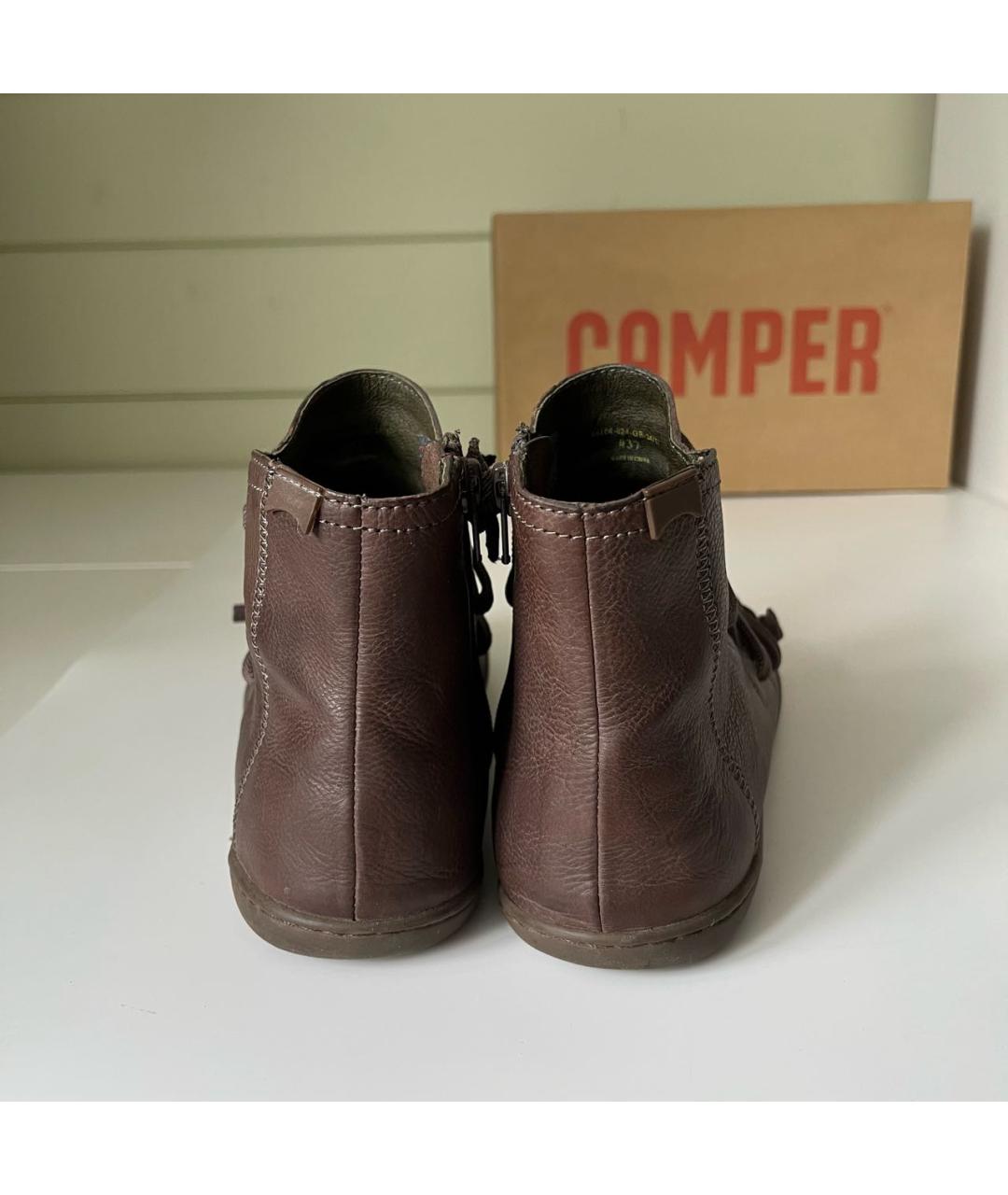 Camper Коричневые кожаные ботинки, фото 3