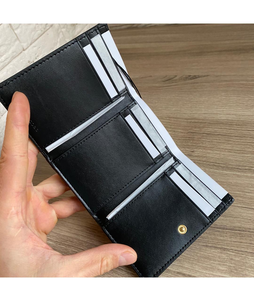 MARC JACOBS Черный кожаный кошелек, фото 4