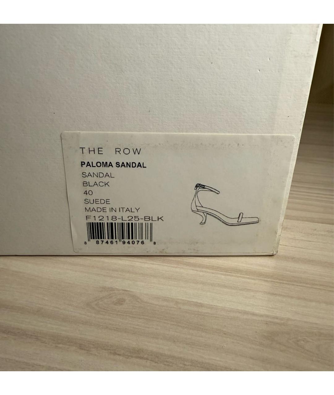 THE ROW Черные замшевые босоножки, фото 5