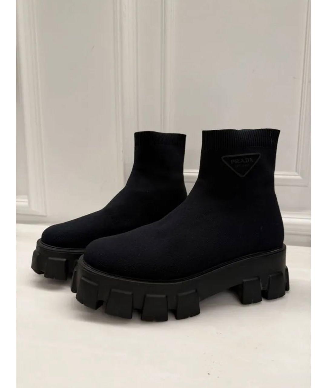 PRADA Черные ботинки, фото 7