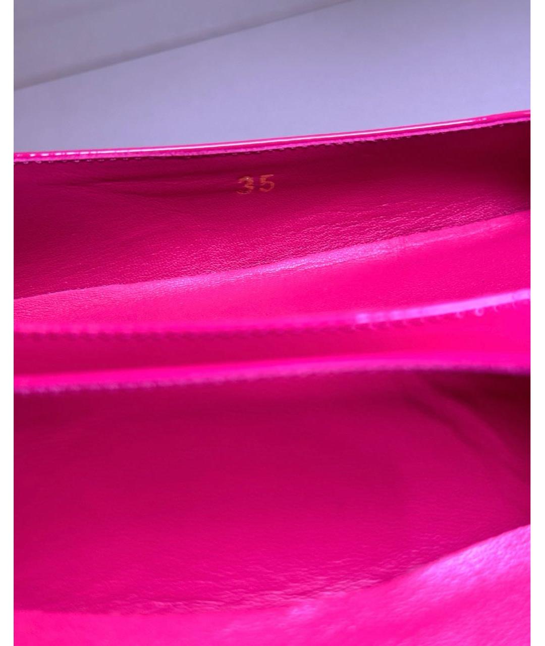 DOLCE&GABBANA Розовые кожаные туфли, фото 5