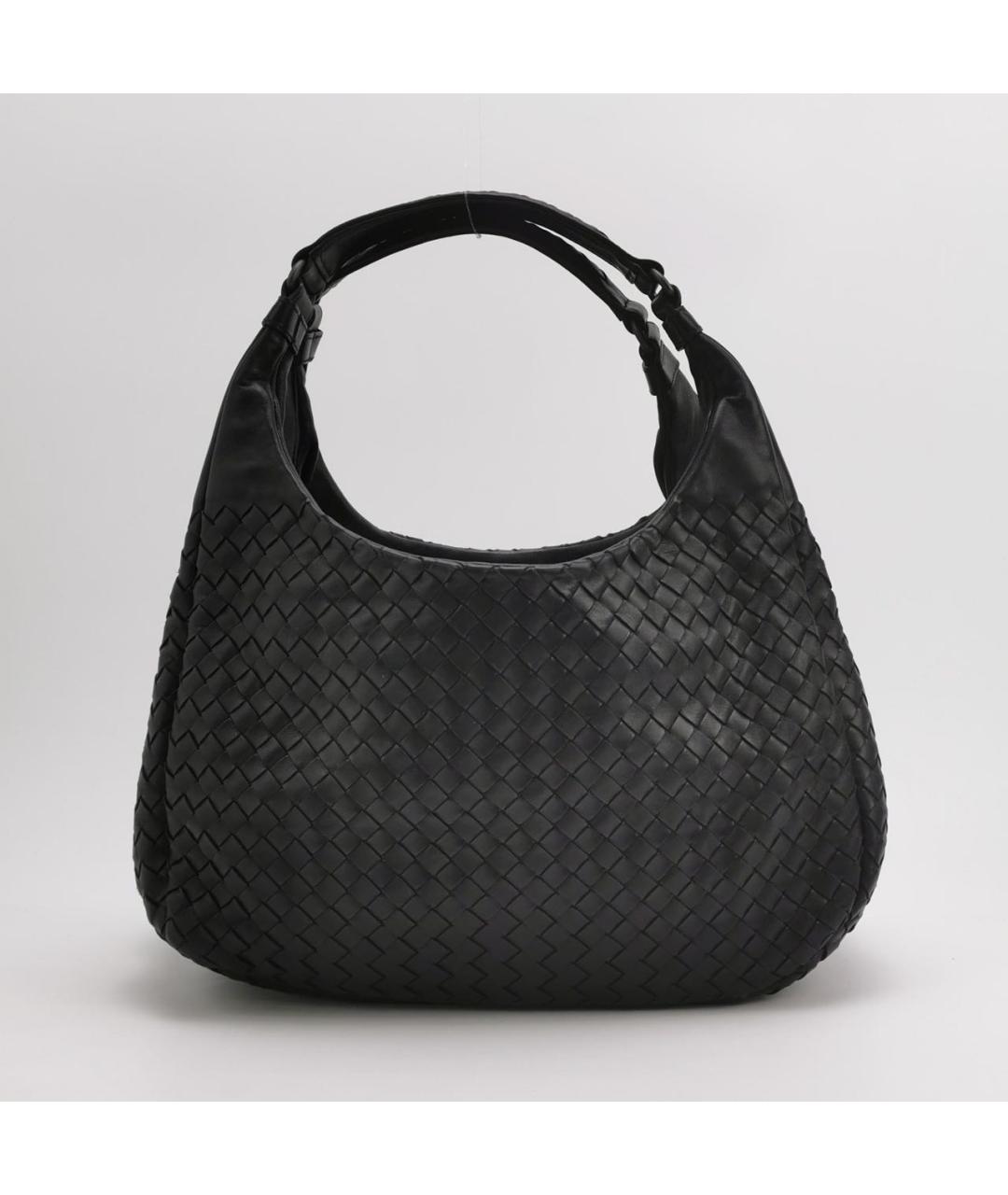 BOTTEGA VENETA Черная кожаная сумка через плечо, фото 4