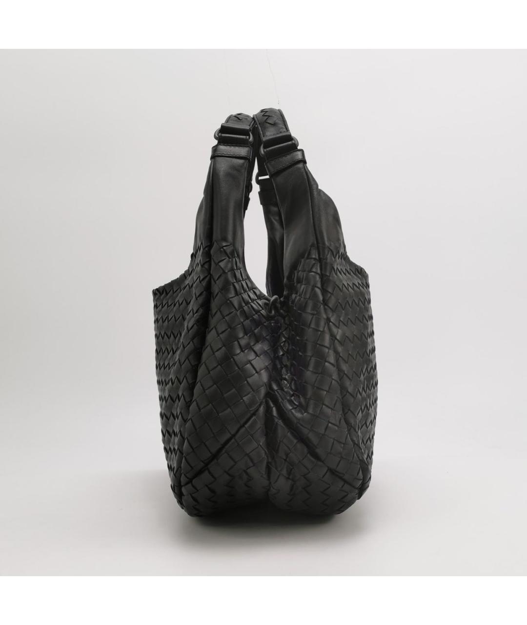 BOTTEGA VENETA Черная кожаная сумка через плечо, фото 3