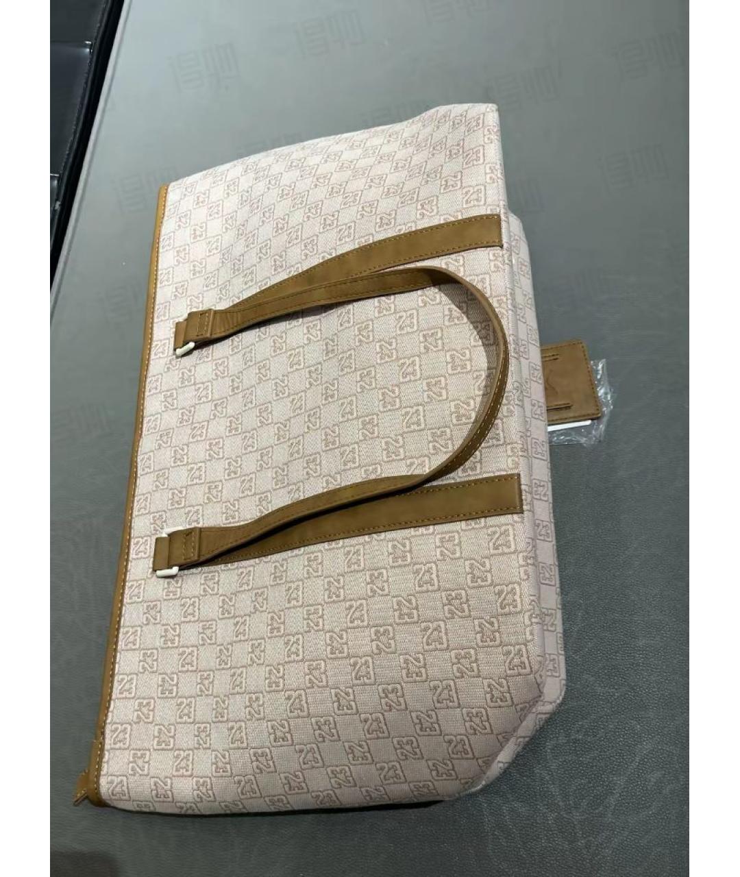 JORDAN Бежевая дорожная/спортивная сумка из искусственной кожи, фото 7