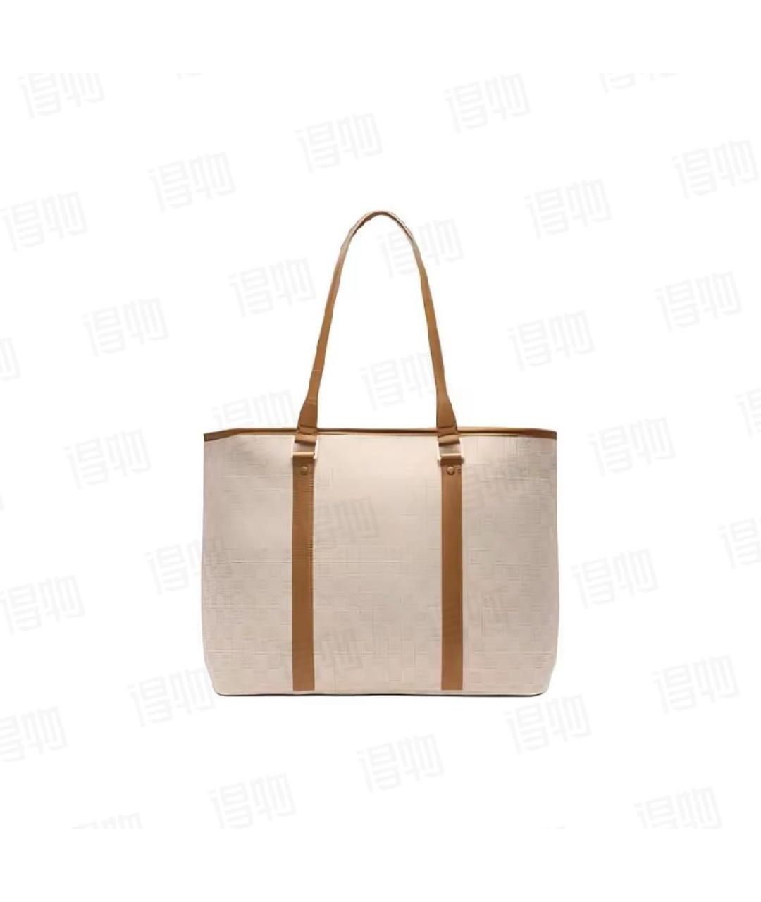 JORDAN Бежевая дорожная/спортивная сумка из искусственной кожи, фото 4