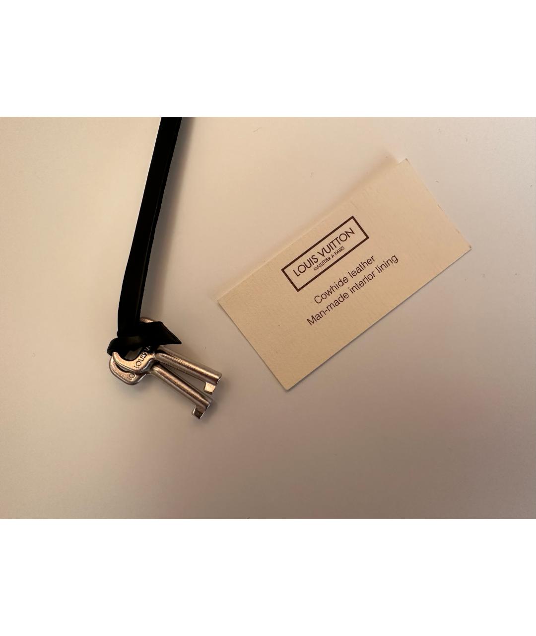 LOUIS VUITTON Черный кожаный портфель, фото 5