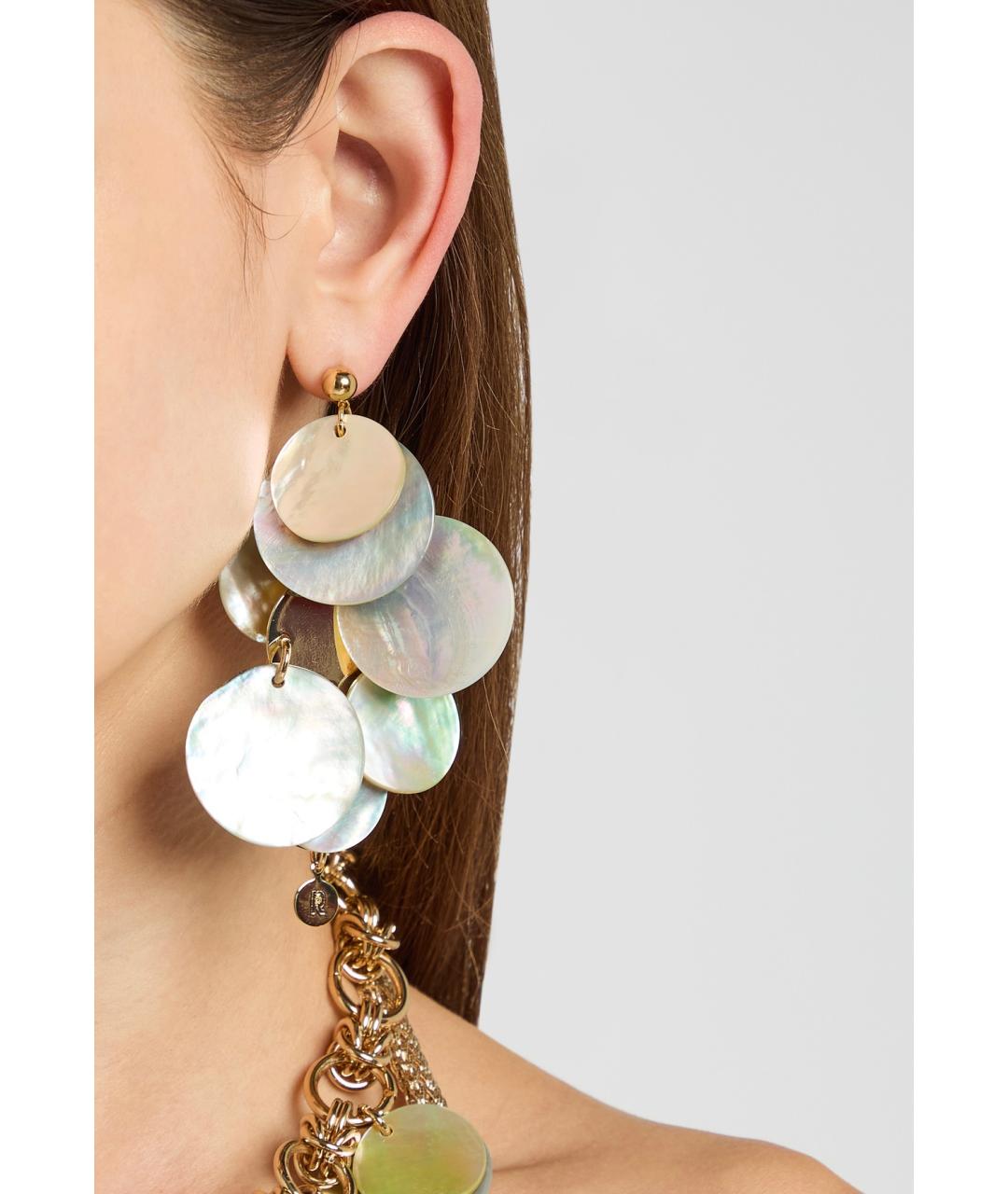 PACO RABANNE Золотые металлические серьги, фото 2