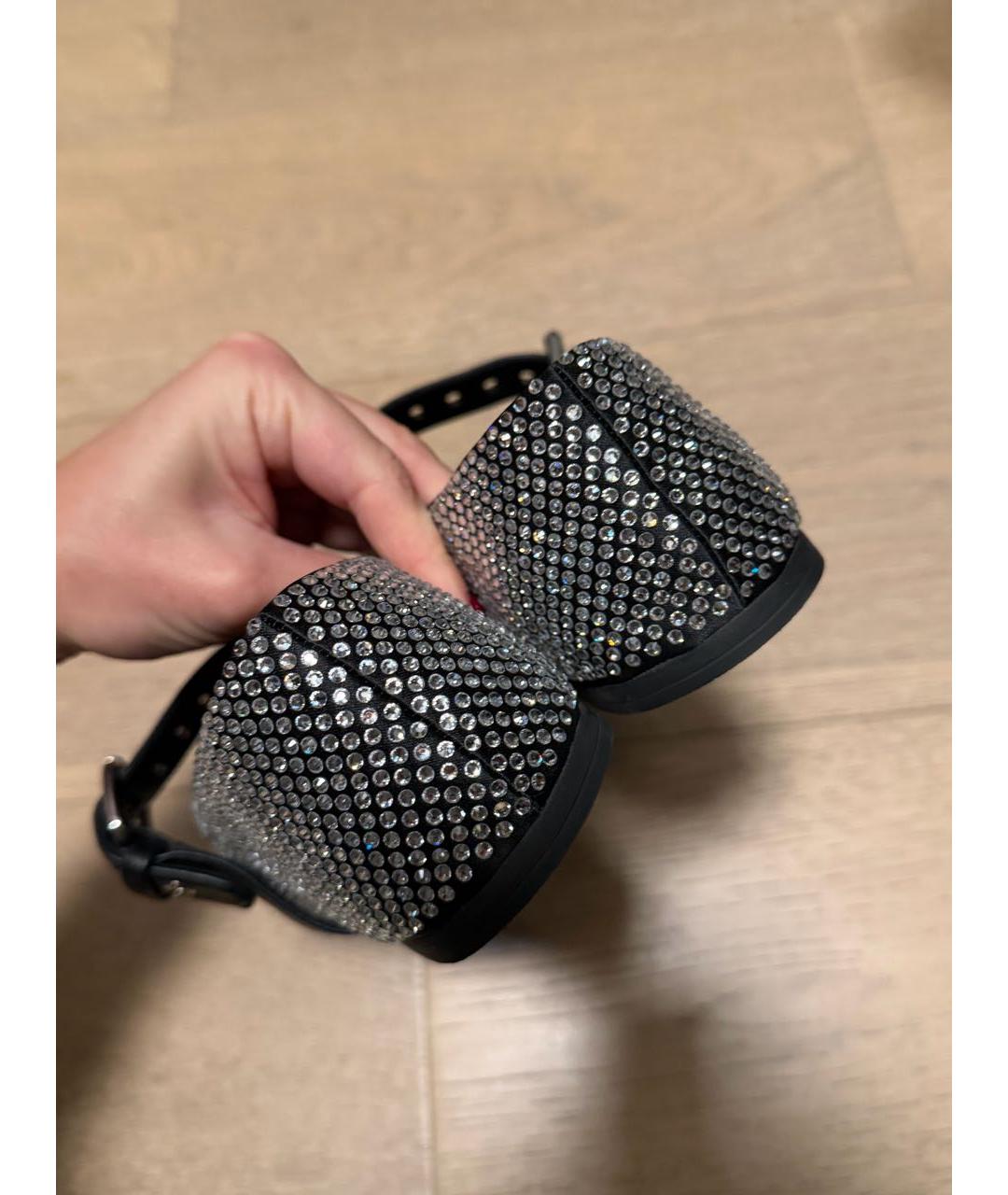 MIU MIU Серебряные кожаные балетки, фото 4