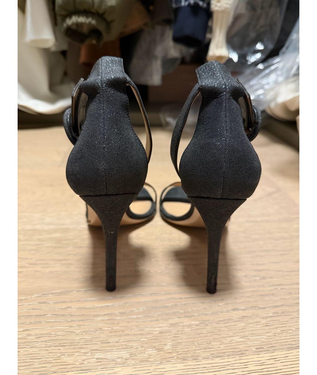 GIANVITO ROSSI Черные кожаные босоножки, фото 5