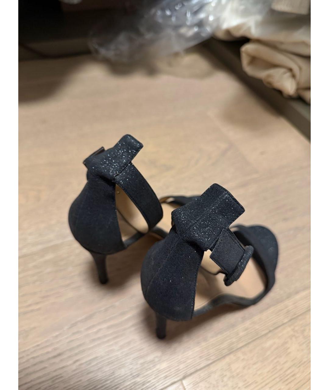 GIANVITO ROSSI Черные кожаные босоножки, фото 4