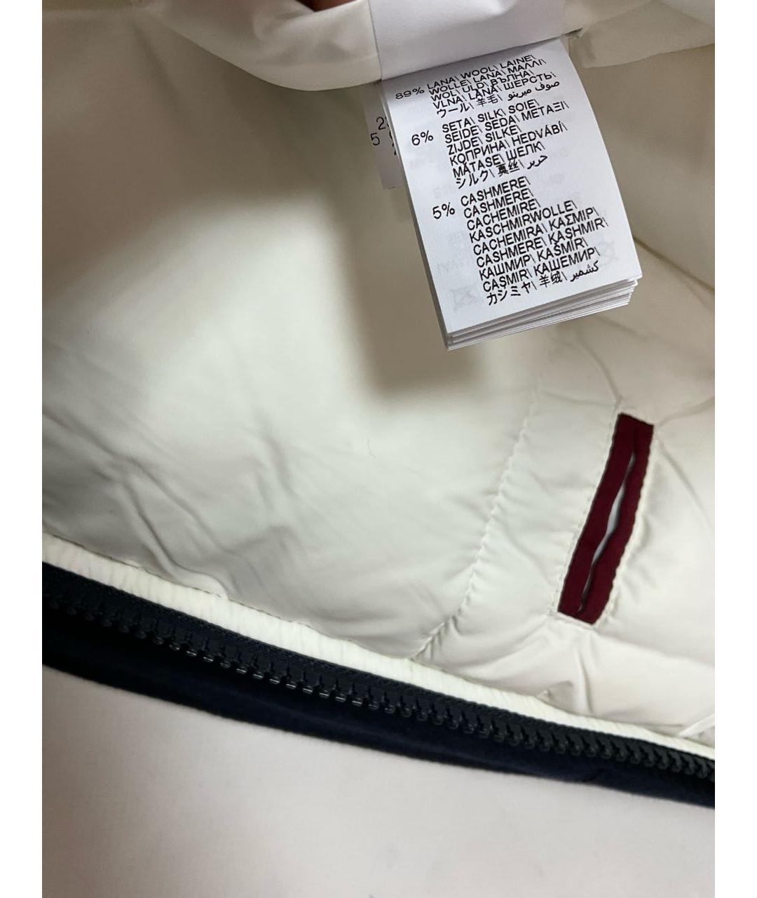 BRUNELLO CUCINELLI Синий шерстяной пуховик, фото 8