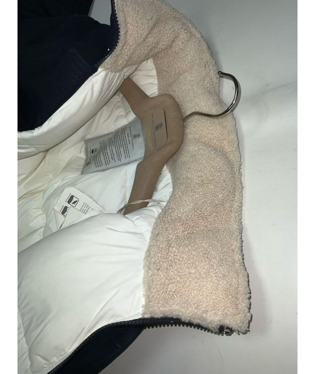 BRUNELLO CUCINELLI Синий шерстяной пуховик, фото 6