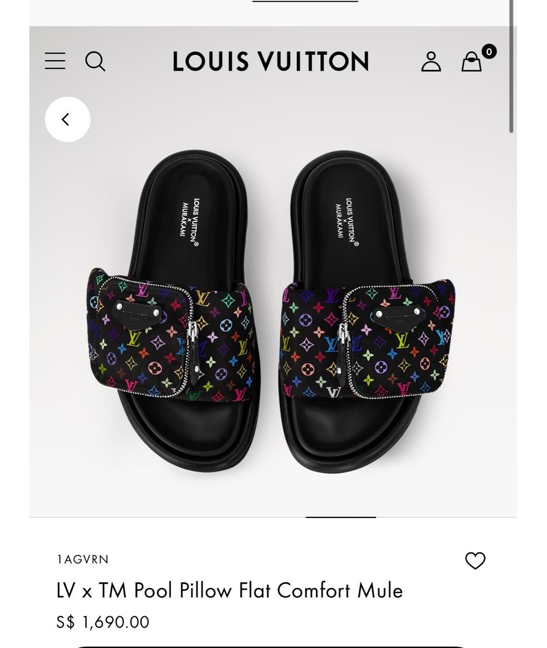 LOUIS VUITTON Мульти шлепанцы, фото 3