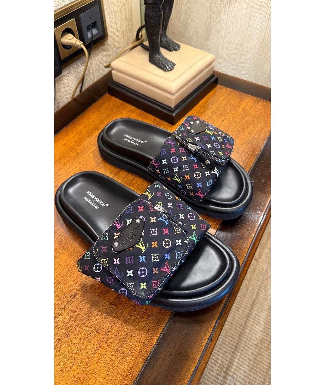LOUIS VUITTON Мульти шлепанцы, фото 2