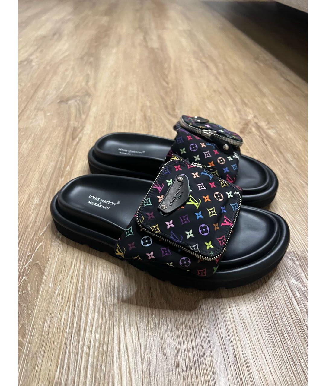 LOUIS VUITTON Мульти шлепанцы, фото 7