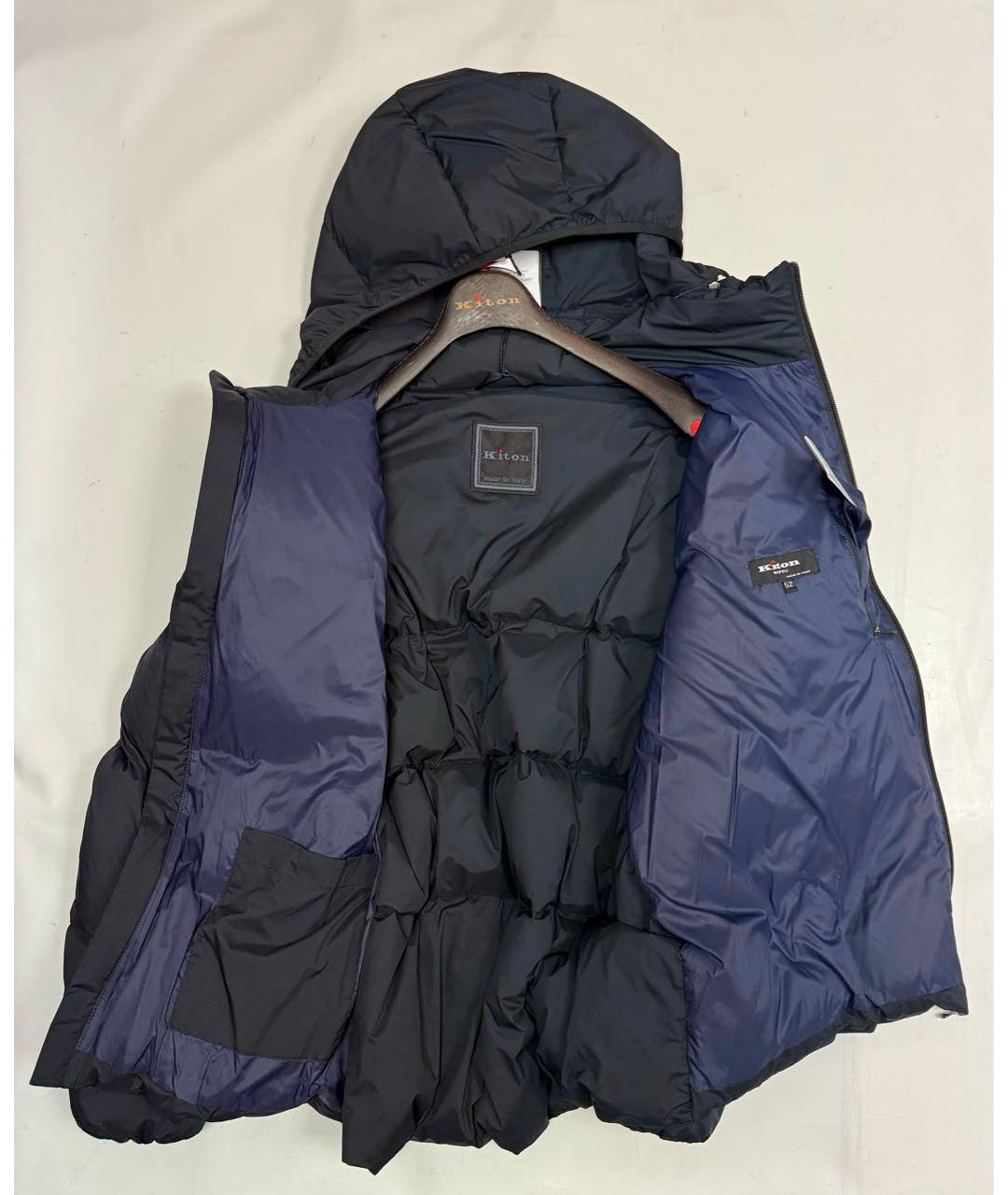 KITON Синий полиамидовый пуховик, фото 2