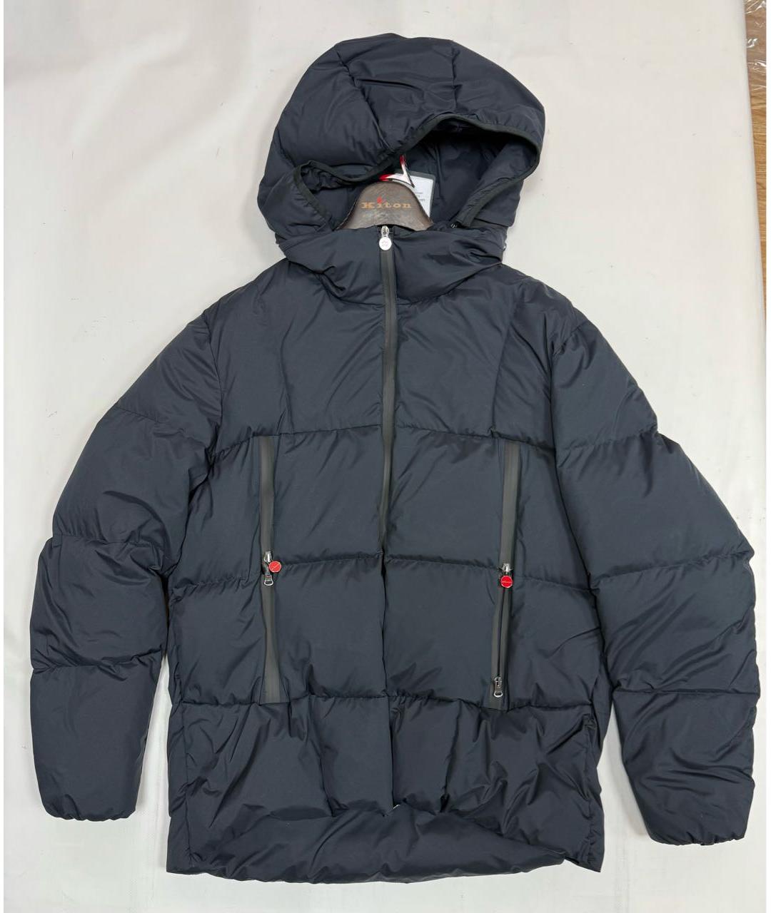 KITON Синий полиамидовый пуховик, фото 9