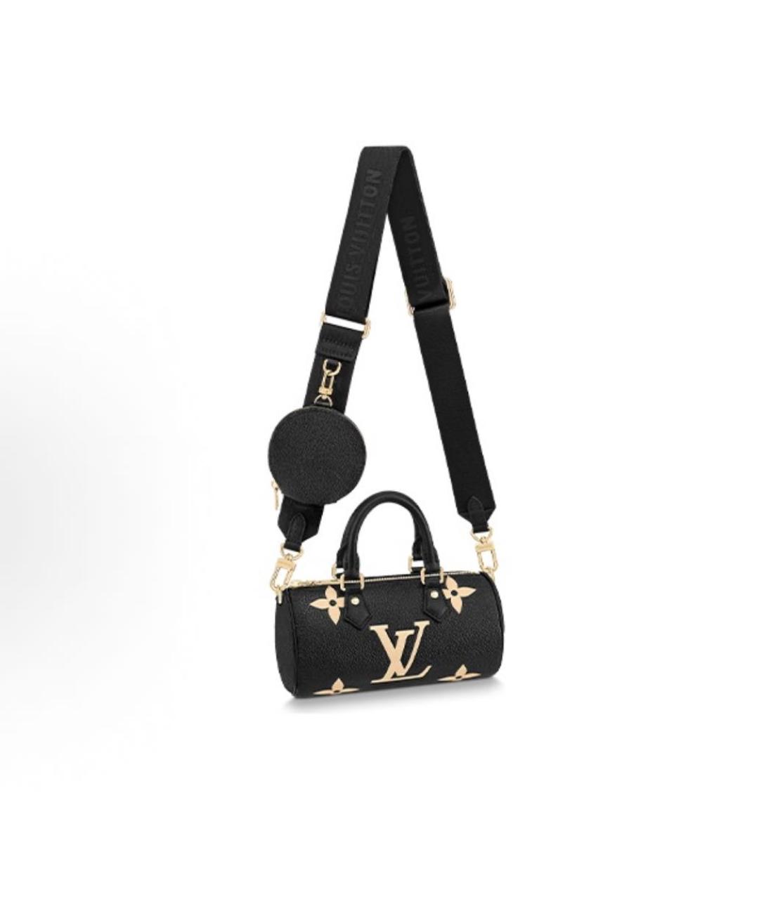 LOUIS VUITTON Черная кожаная сумка через плечо, фото 5