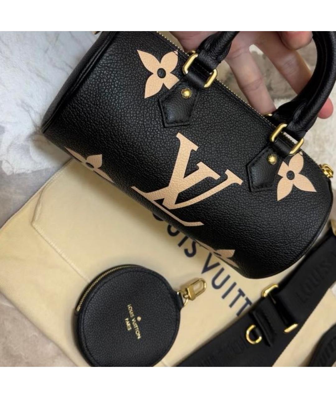 LOUIS VUITTON Черная кожаная сумка через плечо, фото 2