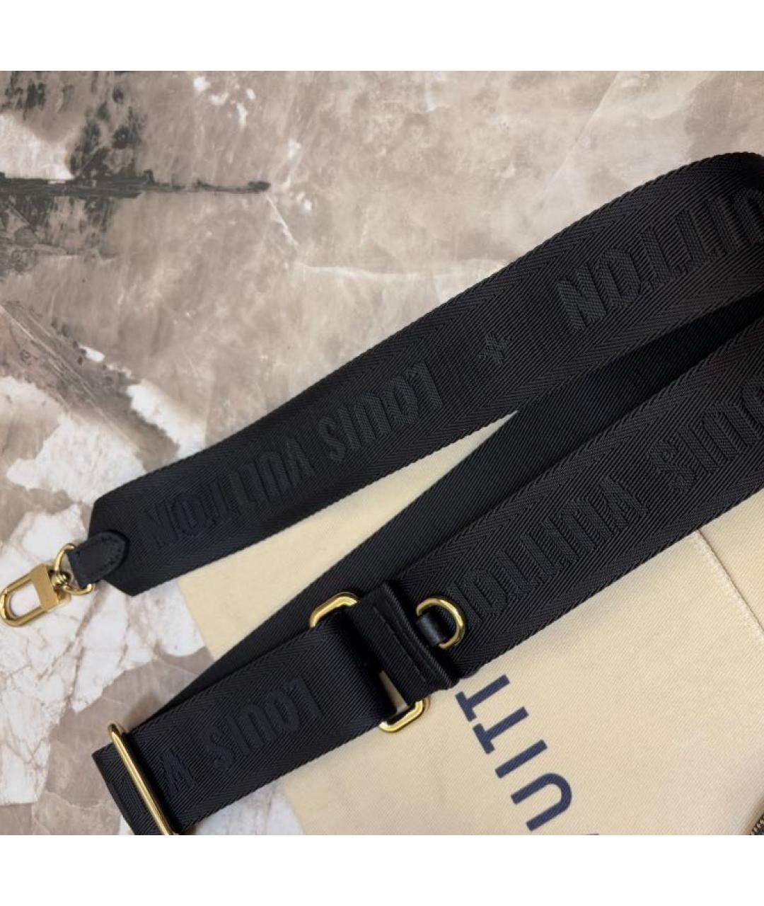 LOUIS VUITTON Черная кожаная сумка через плечо, фото 3