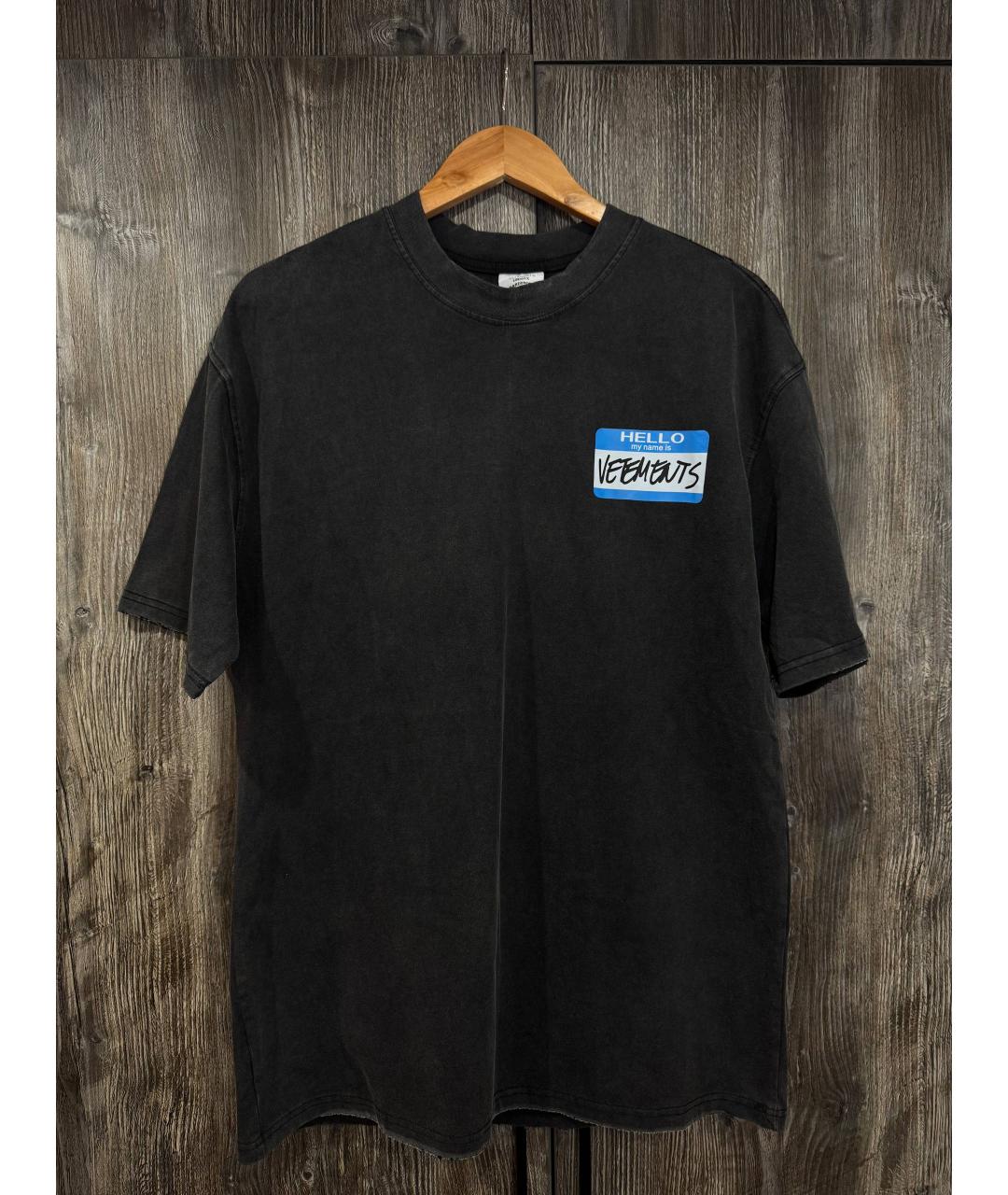 VETEMENTS Черная хлопковая майка, фото 6