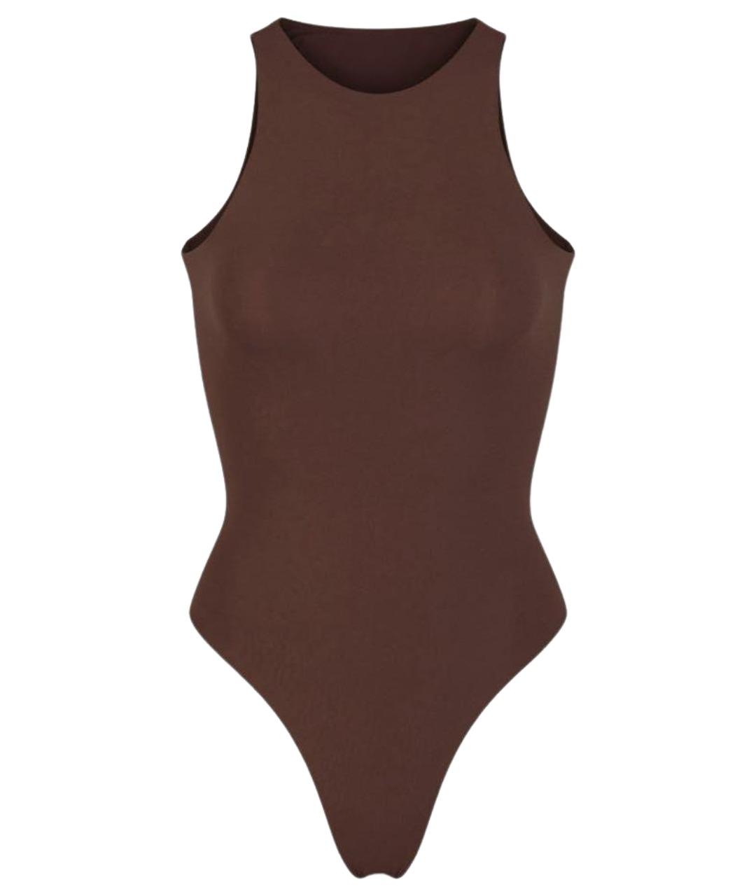 SKIMS Коричневое хлопковое боди, фото 1
