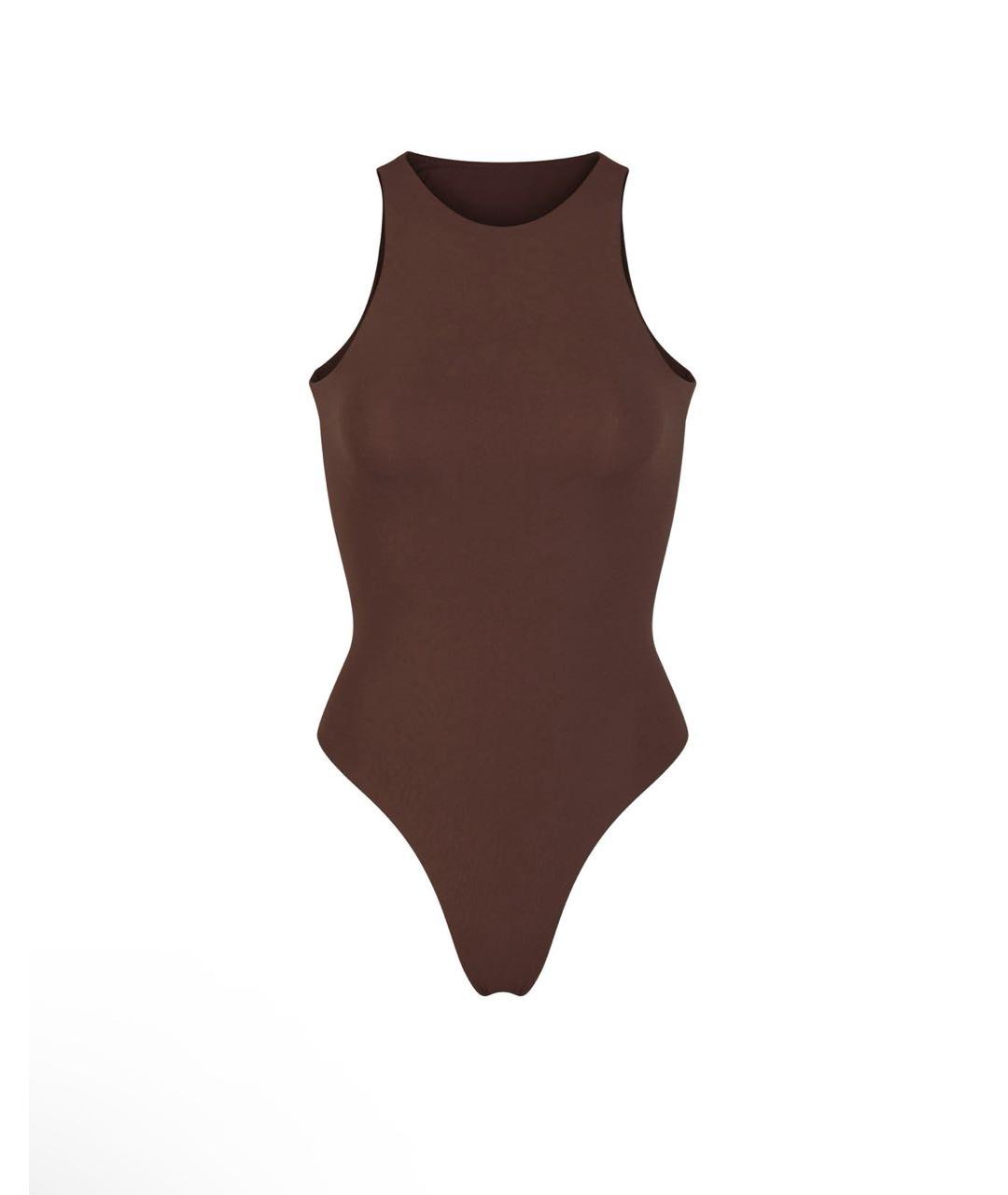 SKIMS Коричневое хлопковое боди, фото 5