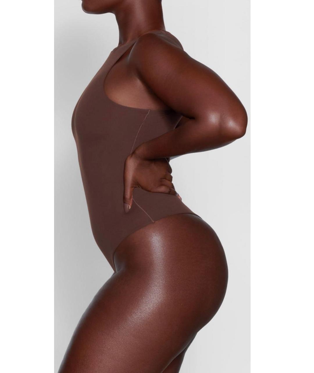 SKIMS Коричневое хлопковое боди, фото 3