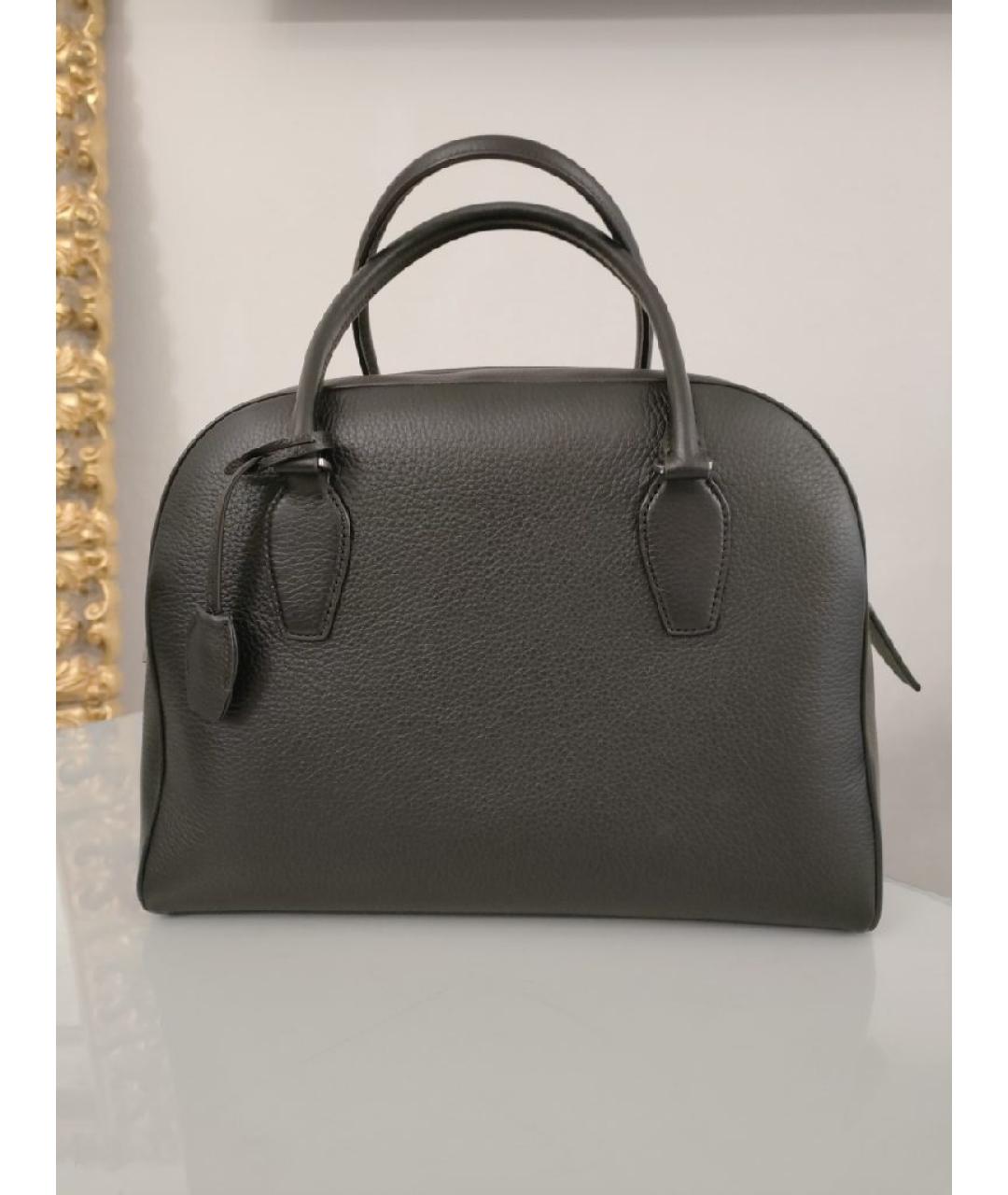 THE ROW Коричневая кожаная сумка с короткими ручками, фото 7