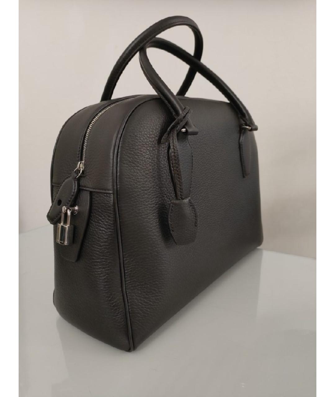 THE ROW Коричневая кожаная сумка с короткими ручками, фото 2