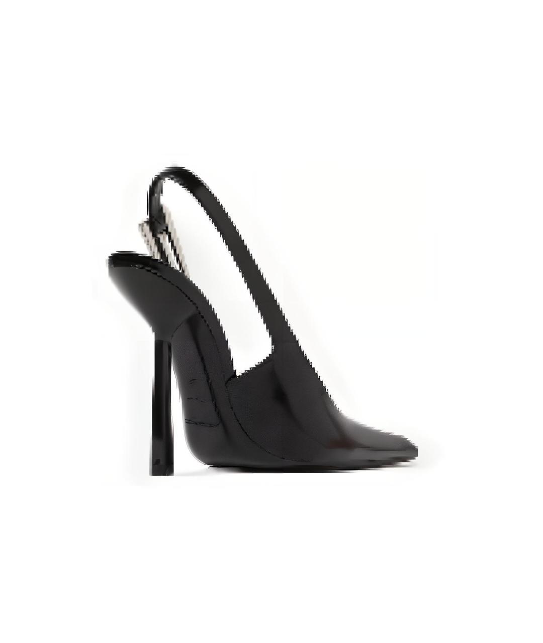 SAINT LAURENT Черные кожаные туфли, фото 2