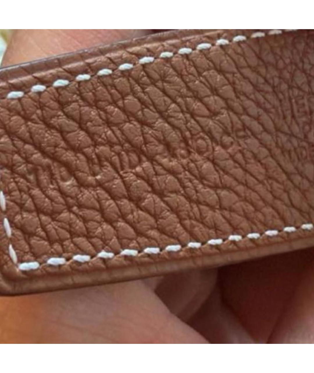 HERMES Черный кожаный ремень, фото 6