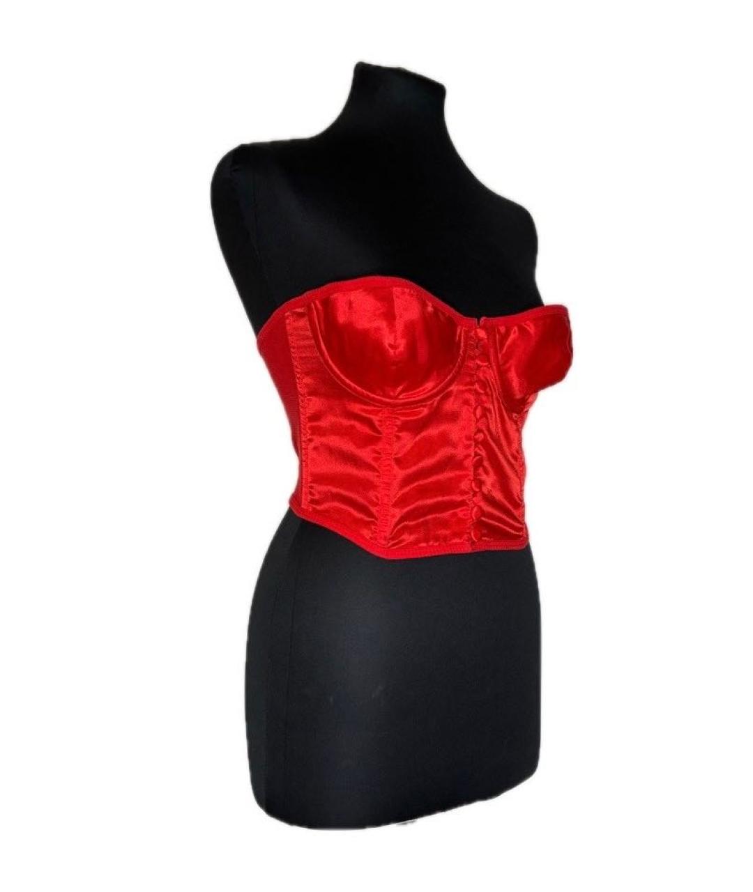 EMPORIO ARMANI Красный хлопковый корсет, фото 3