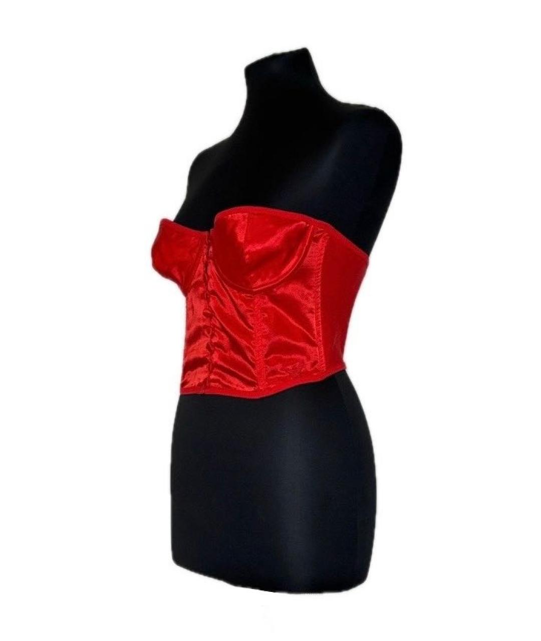 EMPORIO ARMANI Красный хлопковый корсет, фото 4