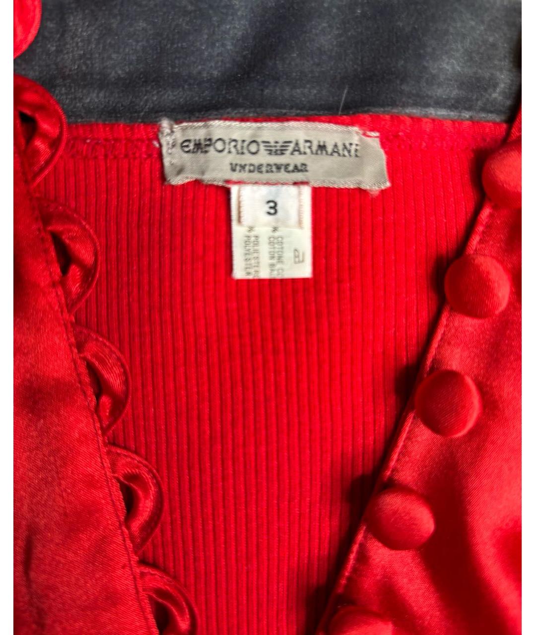 EMPORIO ARMANI Красный хлопковый корсет, фото 7