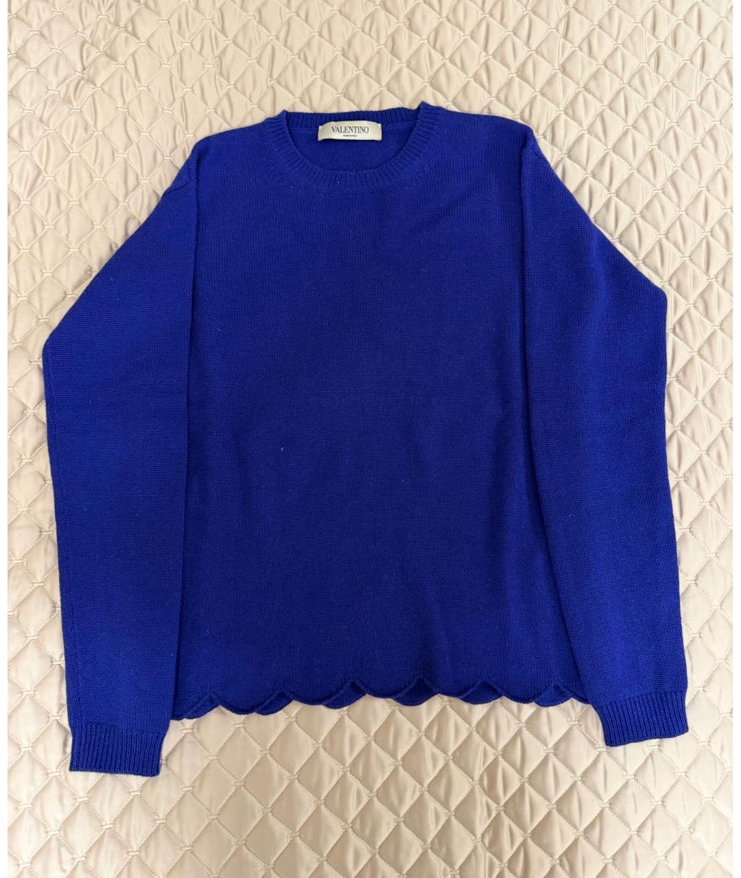 VALENTINO Синий кашемировый джемпер / свитер, фото 5