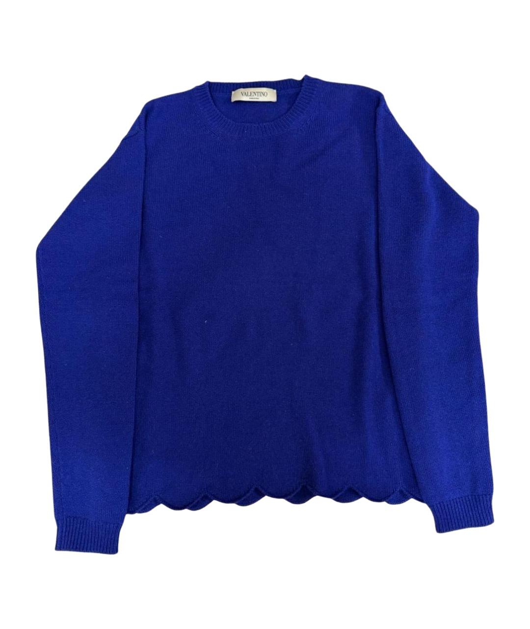 VALENTINO Синий кашемировый джемпер / свитер, фото 1