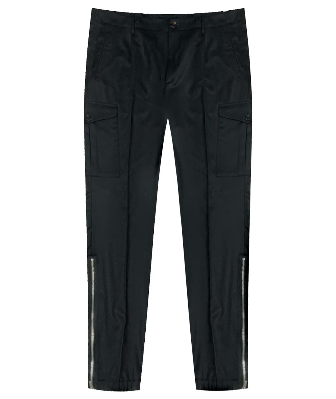 BRUNELLO CUCINELLI Черные шерстяные повседневные брюки, фото 1