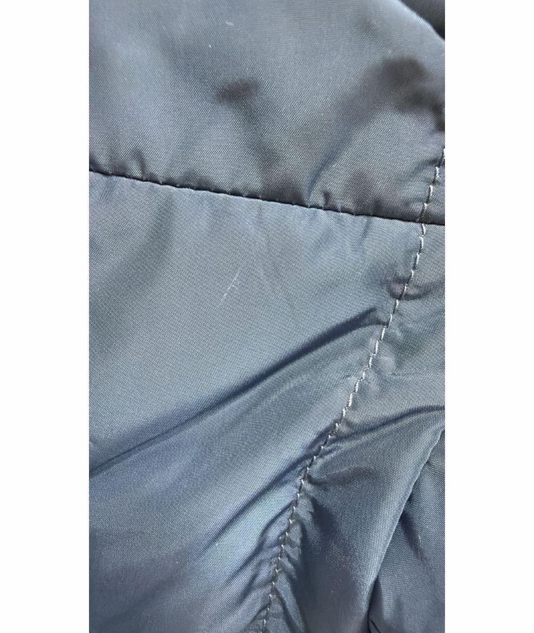 PRADA Темно-синий полиэстеровый пуховик, фото 8