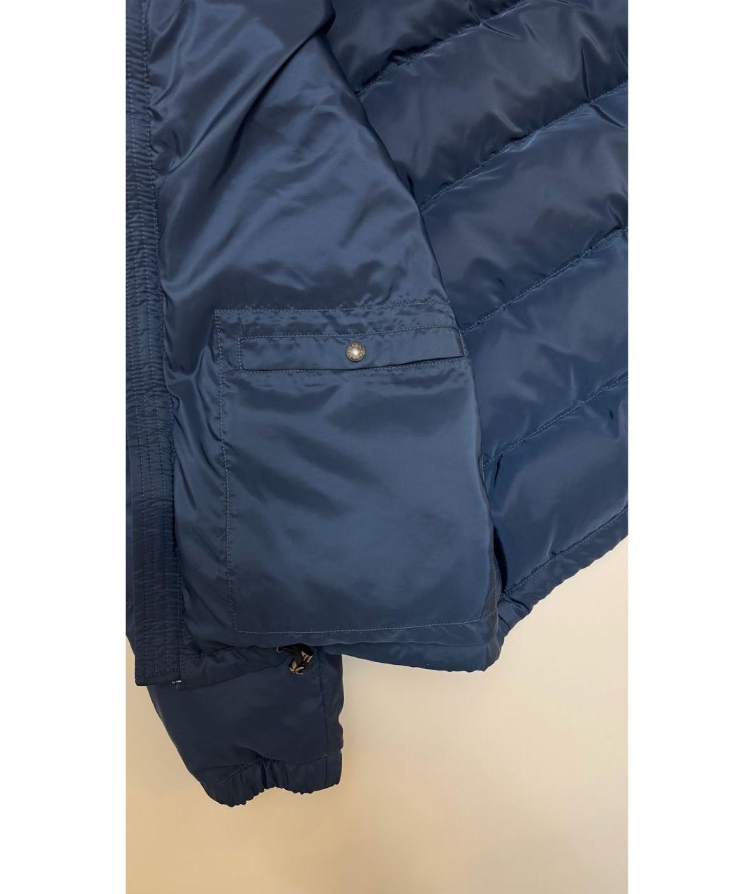 PRADA Темно-синий полиэстеровый пуховик, фото 5