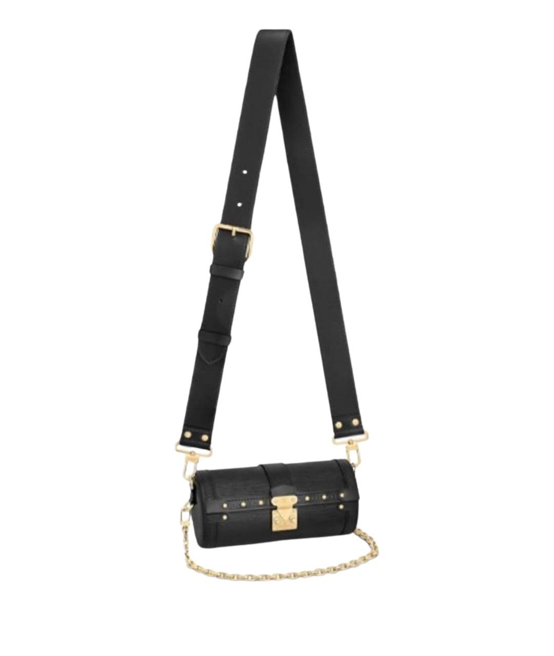 LOUIS VUITTON Черная кожаная сумка через плечо, фото 1