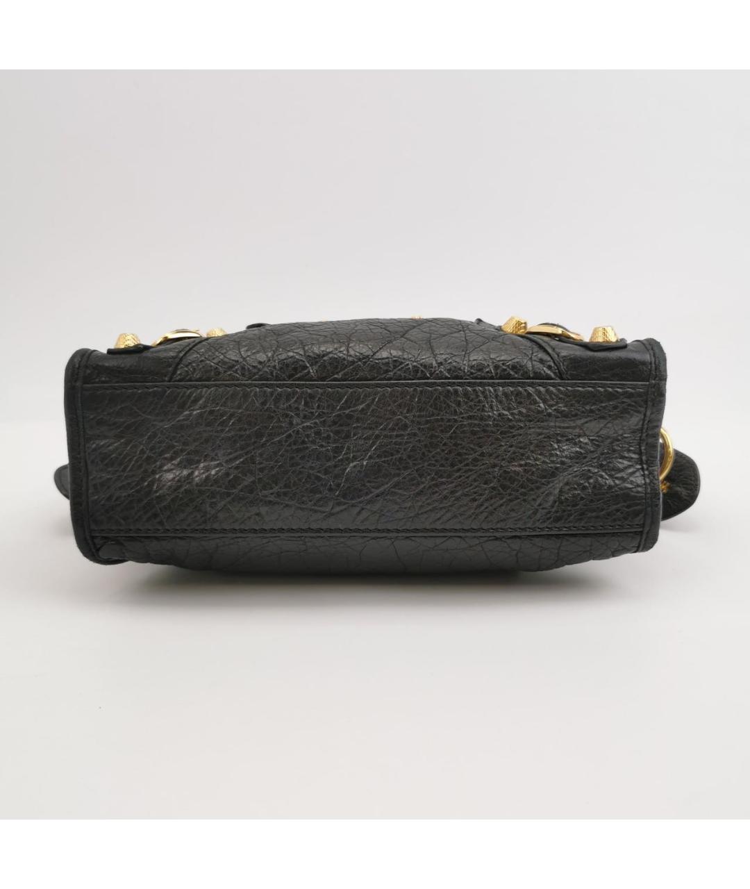 BALENCIAGA Черная кожаная сумка через плечо, фото 4