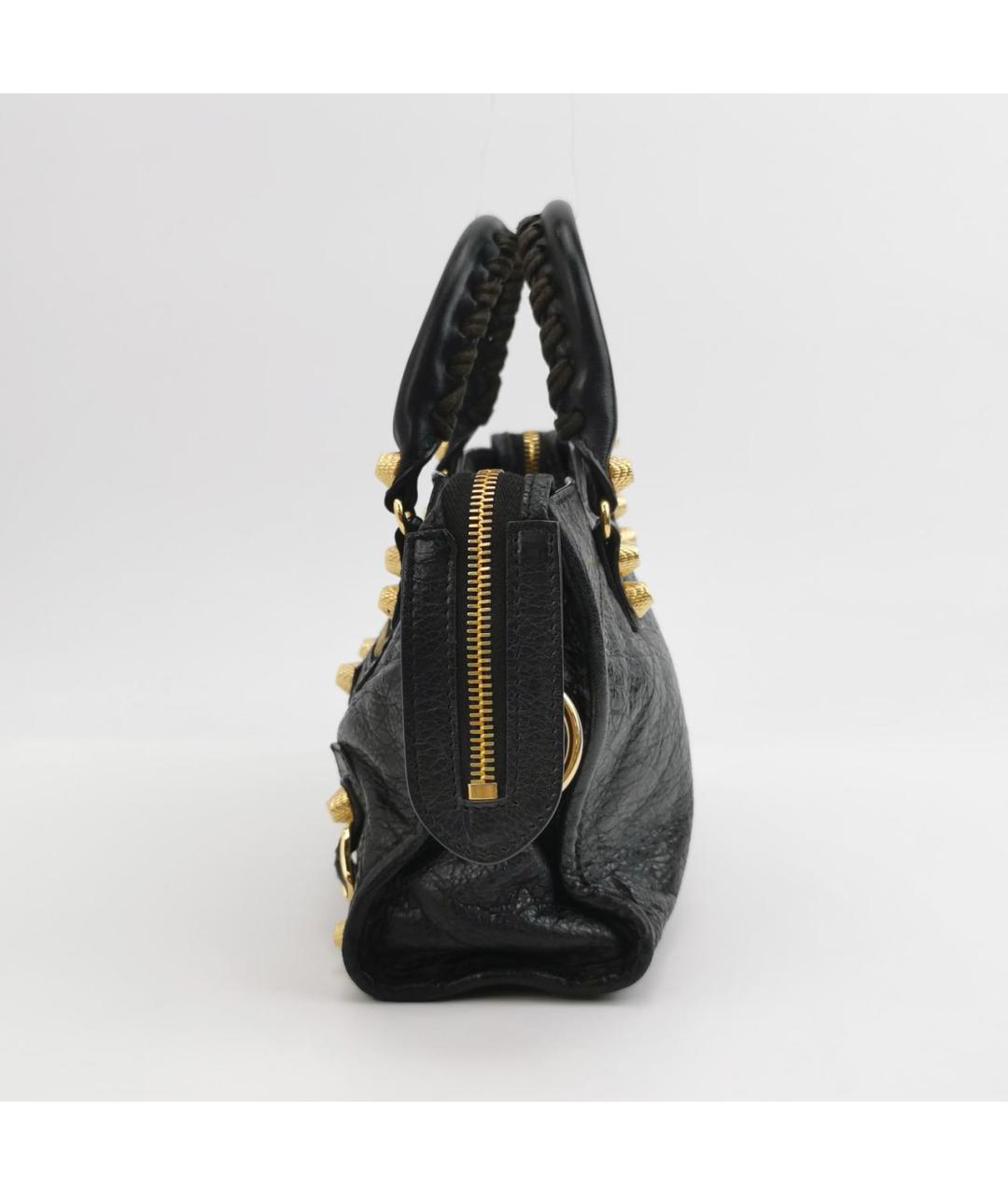 BALENCIAGA Черная кожаная сумка через плечо, фото 2