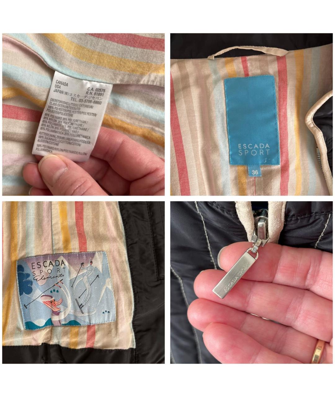 ESCADA Черная полиэстеровая куртка, фото 6