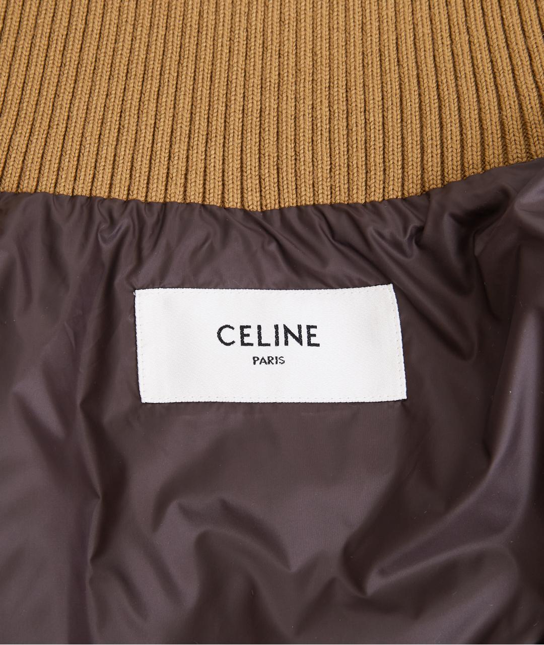 CELINE Коричневый полиамидовый пуховик, фото 3