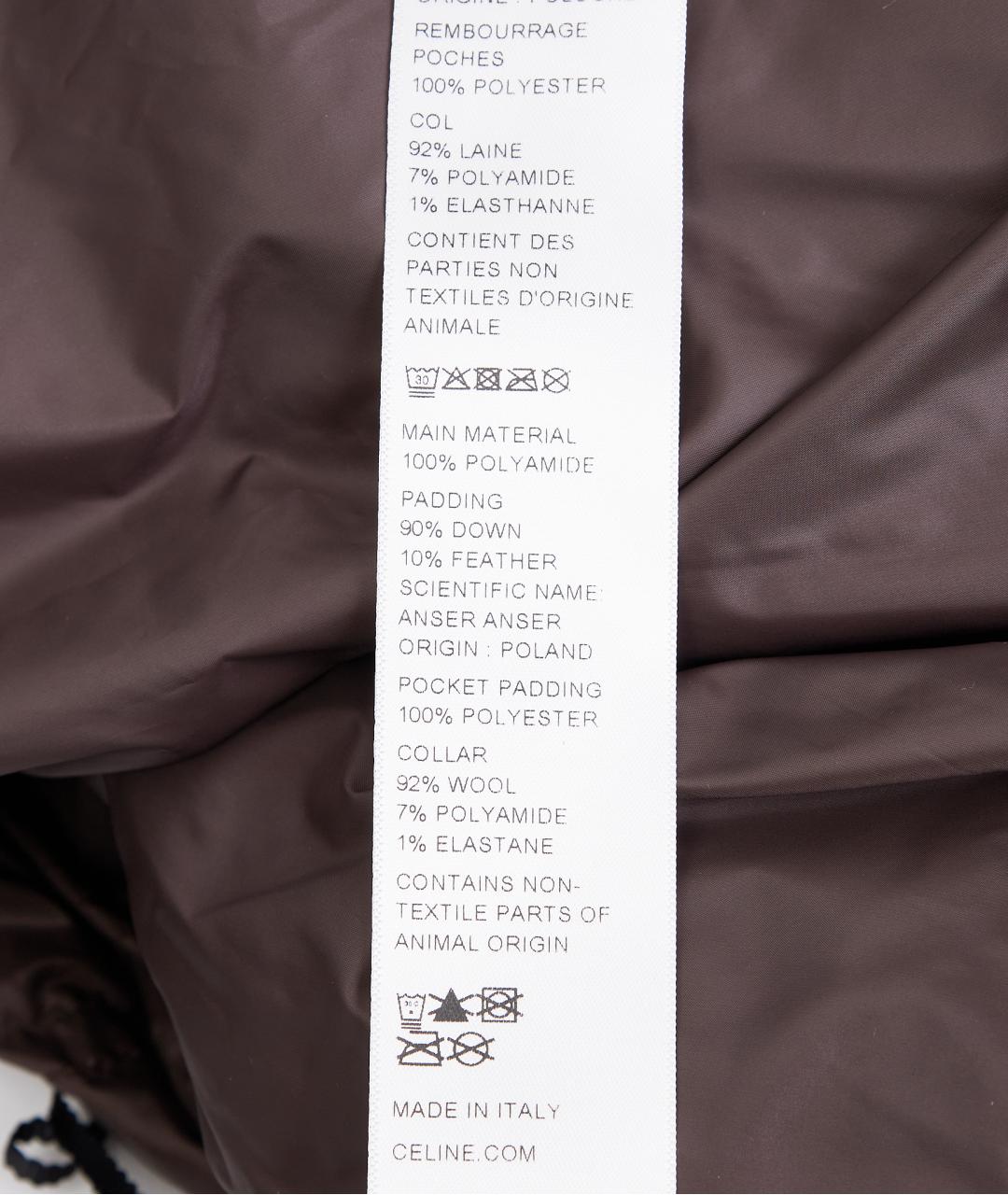 CELINE Коричневый полиамидовый пуховик, фото 5