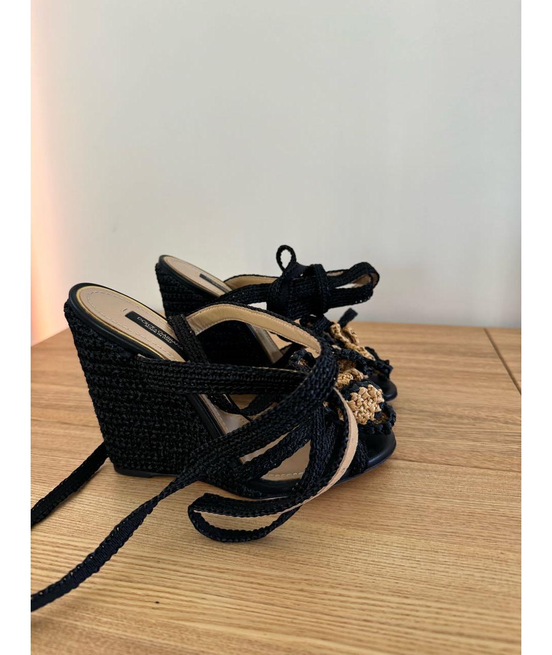 DOLCE&GABBANA Черные босоножки, фото 7