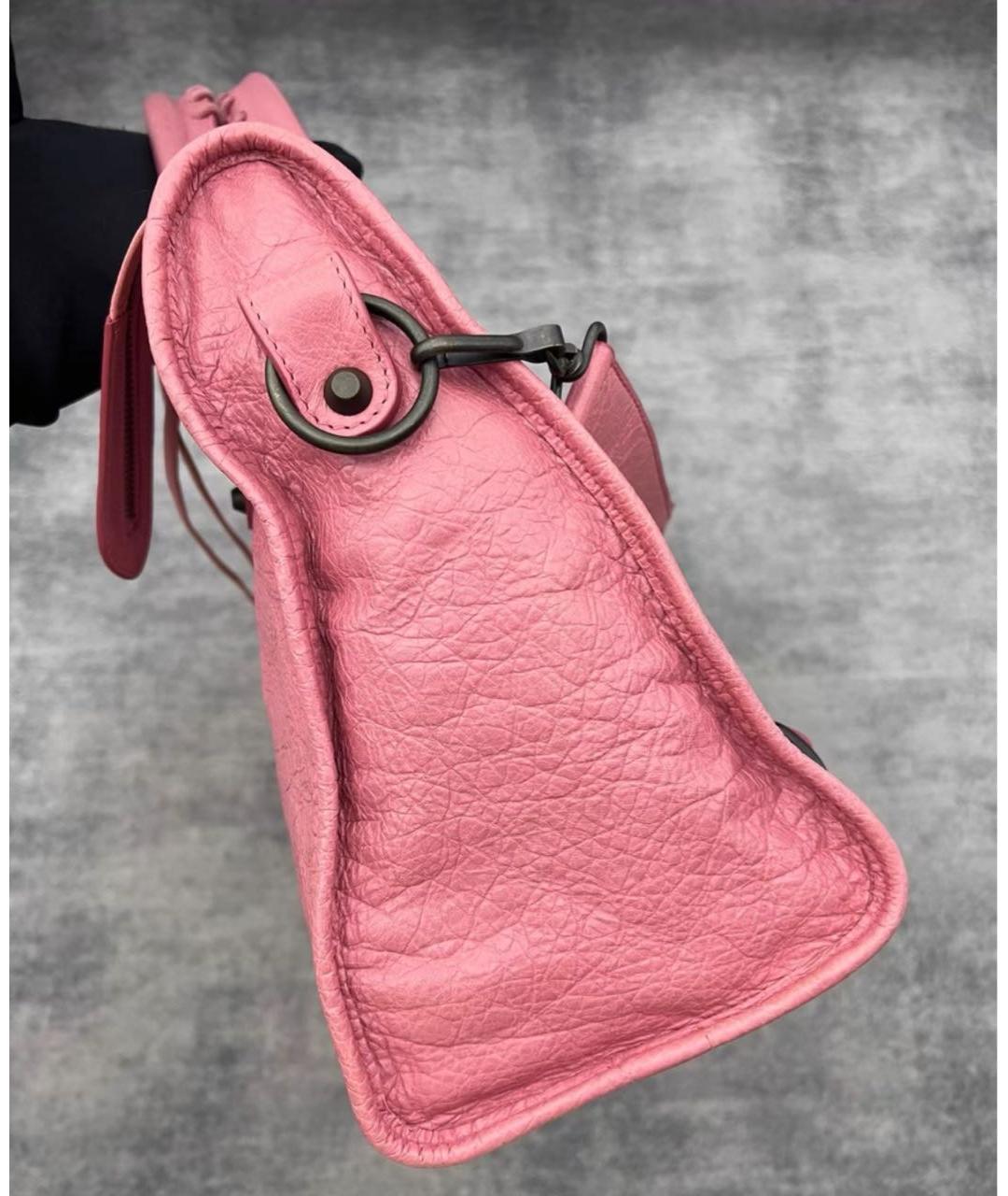 BALENCIAGA Розовая кожаная сумка через плечо, фото 6