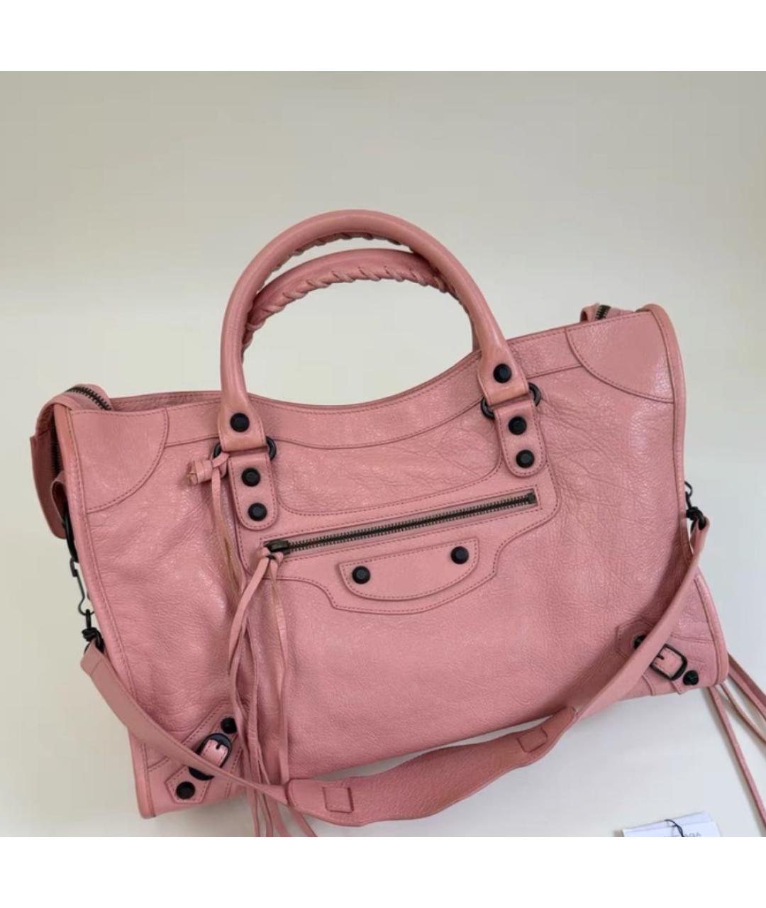 BALENCIAGA Розовая кожаная сумка через плечо, фото 2